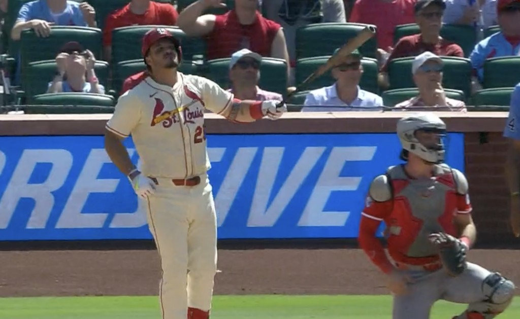 Arenado - 14 - Redbird Report Arenado admiring his game-tying home run