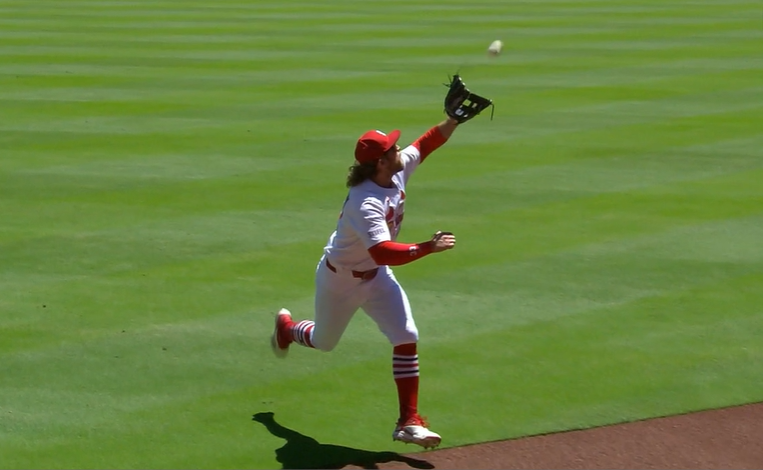 Brendan Donovan - 10 - Redbird Report Brendan Donovan tracking down a ball in the outfield
