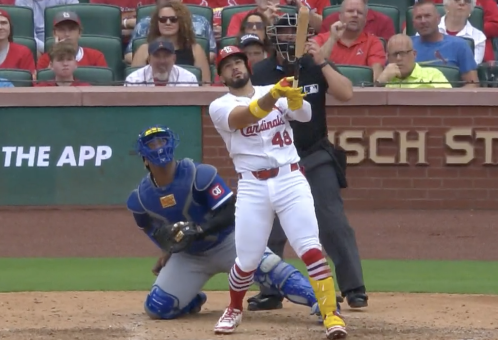 Ivan Herrera hitting a Home Run